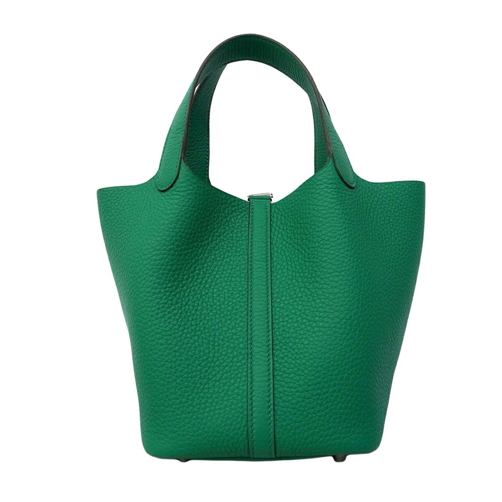 Hermes Picotin Lock PM Handbag, Taurillon Clemence Leather, Mint Finish, G St... - Picture 6 of 6